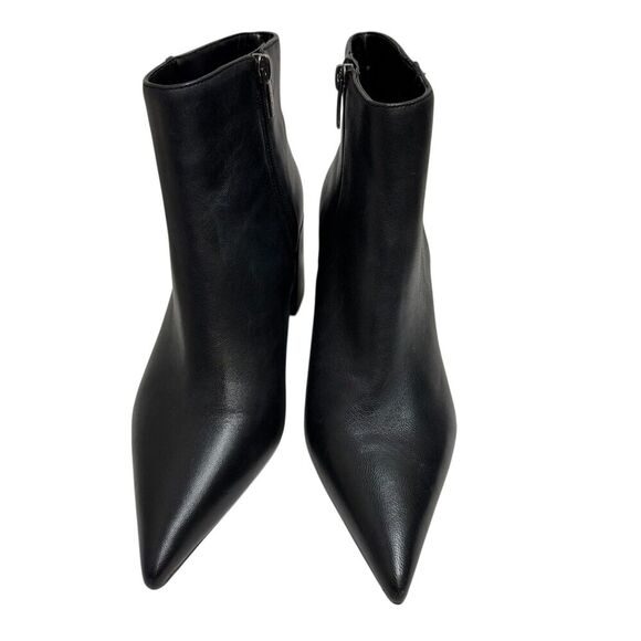 Vince Camuto Boots Womens Size 9 Black Oskana Ankle Pointed Toe Block Heel Zip - Picture 2 of 8